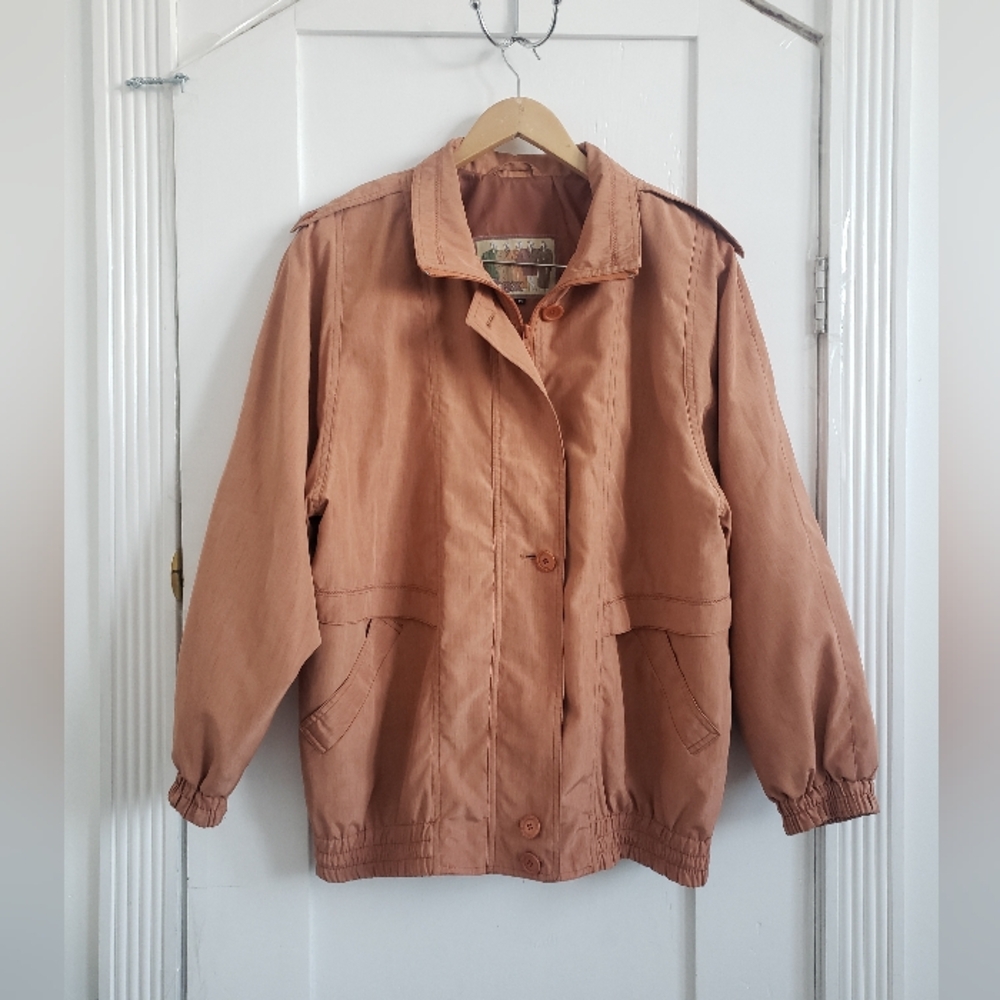 Vintage Utex Blouson Lightweight Utility Jacket Size M Terracotta Copper 90s